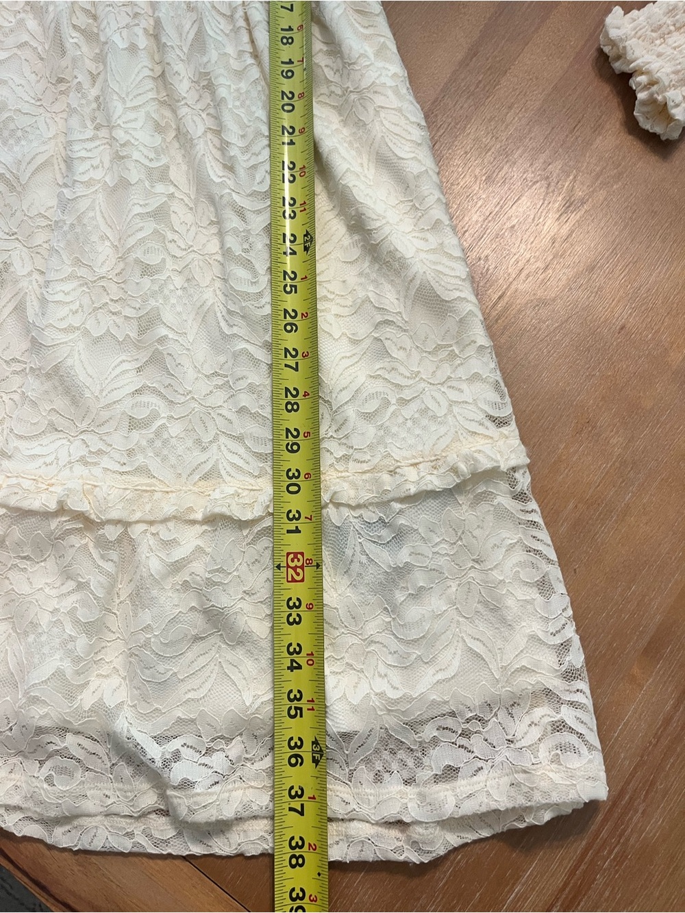Torrid Mini Stretch Lace Tiered Dress Pristine Ivory White Plus Size 0 (12) NWT - Picture 10 of 10